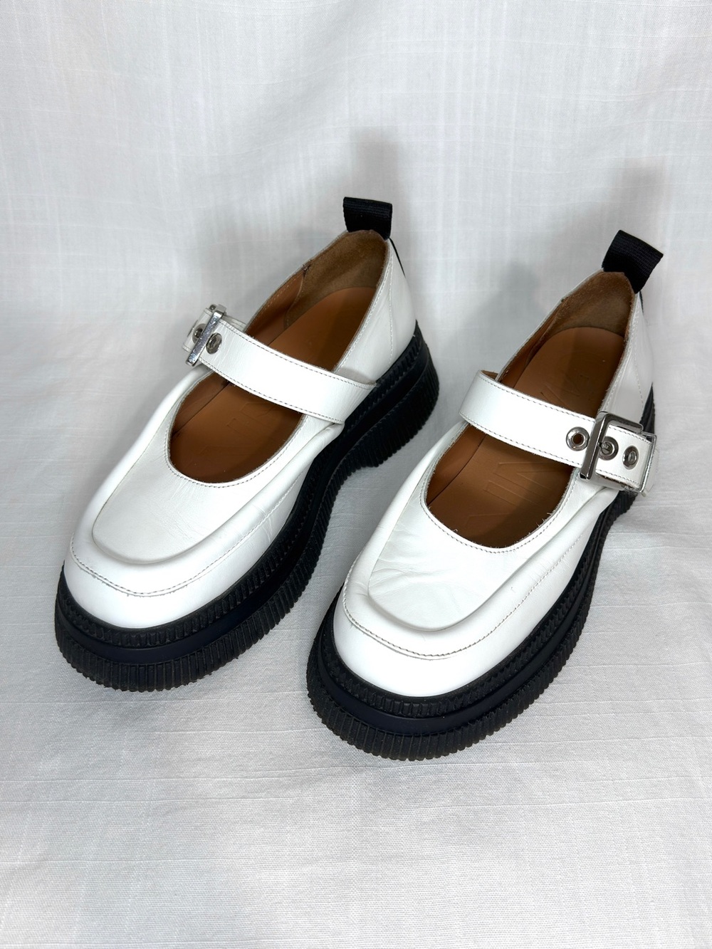 Ganni - Creepers Mary Jane - White - 8